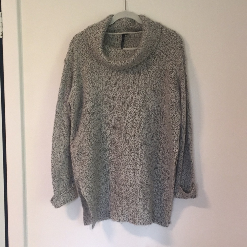Grey cowl neck sweater